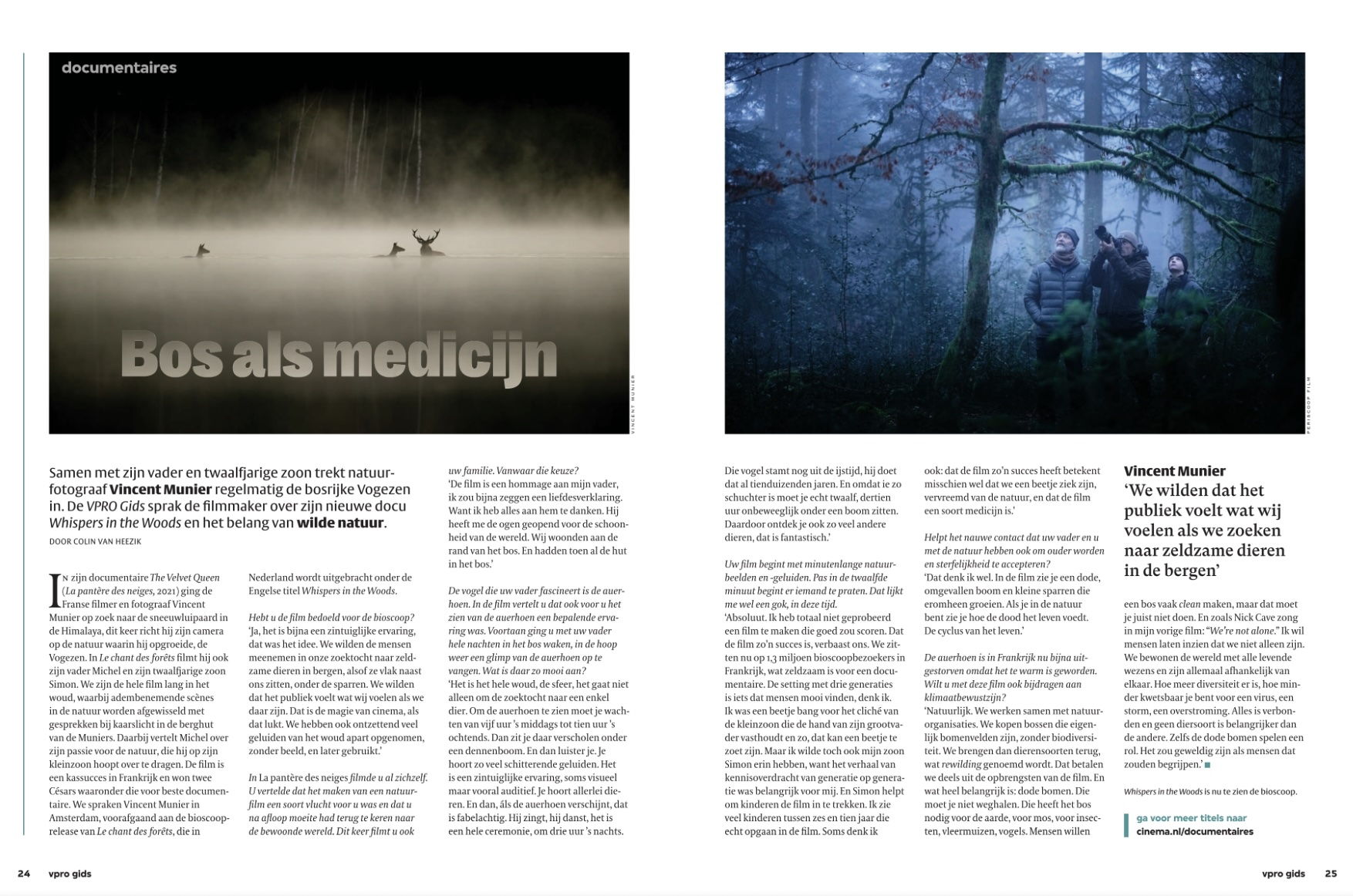 Artikel VPRO Gids - Whispers in the Woods